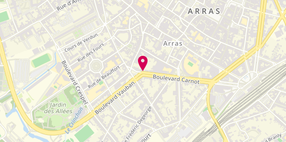 Plan de BROGNIART Isabelle, 13 Boulevard Carnot, 62000 Arras