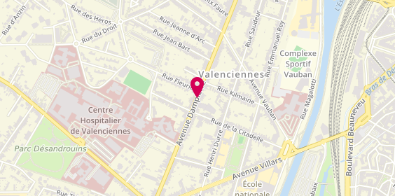 Plan de BOURGEAIS Amélie, 210 Avenue Dampierre, 59300 Valenciennes