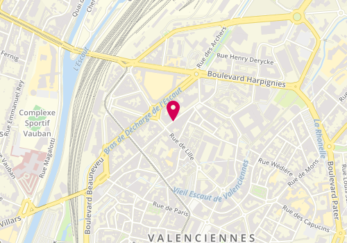 Plan de THIBAUD Violaine, 96 Rue du Rempart, 59300 Valenciennes