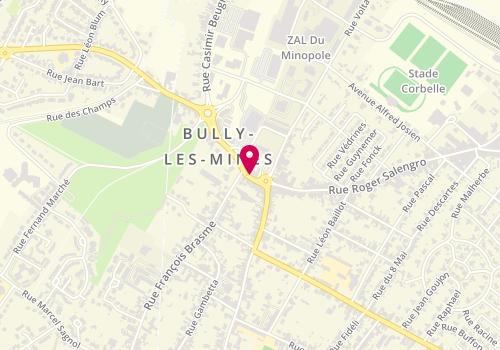 Plan de HALLEZ Camille, 4 Rue Casimir Beugnet, 62160 Bully-les-Mines