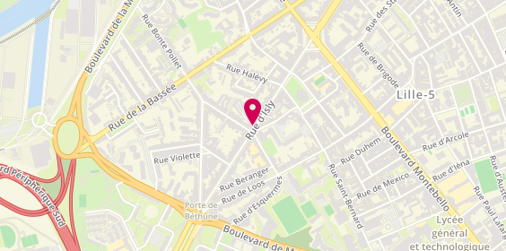 Plan de VUE Godefroy, 94 Rue D ' Isly, 59800 Lille
