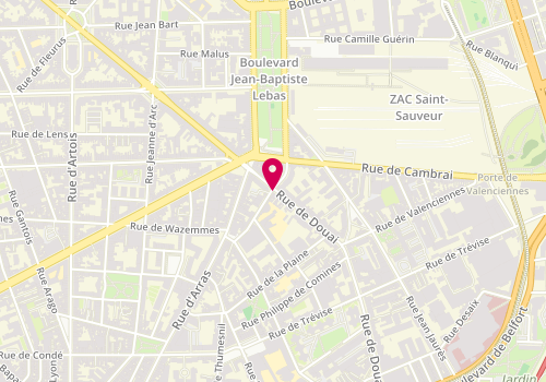 Plan de NARAS Mathéo, 18 Rue de Douai, 59000 Lille