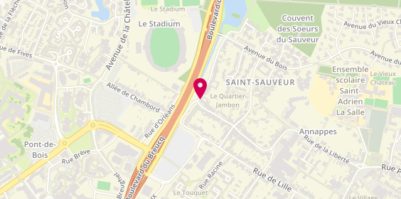 Plan de DENAES Justine, 2 Rue Anne Josèph du Bourg, 59650 Villeneuve-d'Ascq