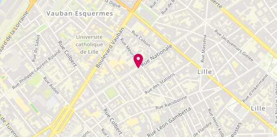 Plan de LARDIER-SANTUNE Géraldine, 223 Rue Nationale, 59000 Lille