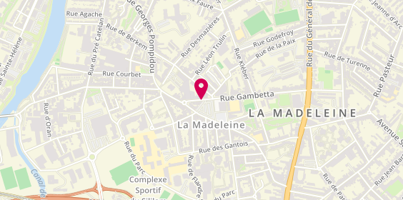 Plan de LESTAVEL Hélène, 65 Rue Gambetta, 59110 La Madeleine