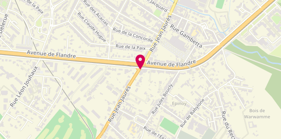 Plan de BOUTELIERE Rémi, 128 Rue Jean Jaures, 59650 Villeneuve-d'Ascq