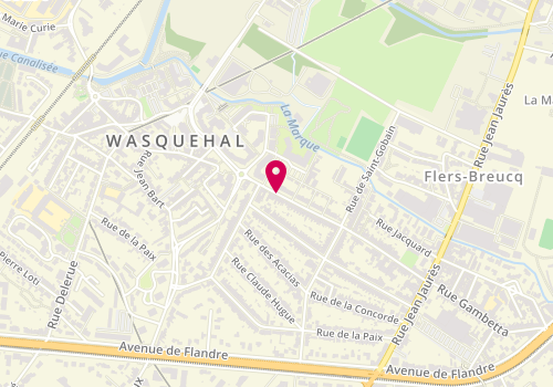 Plan de NORMAND Marc Antoine, 40 Rue du Marechal Leclerc, 59290 Wasquehal