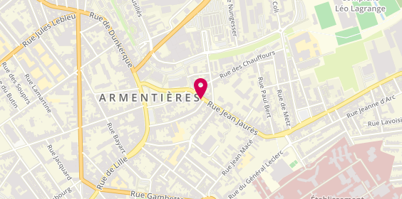 Plan de MACQUET Cyprien, 14 Rue Jean Jaures, 59280 Armentières